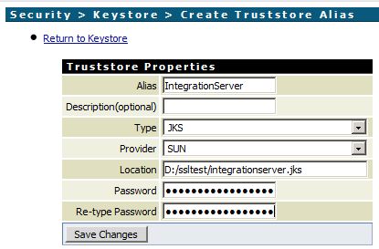 Create a Truststore Alias in webMethods Integration Server