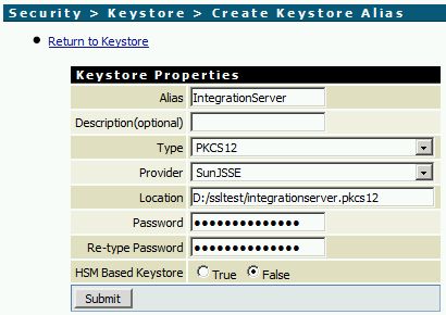 Create a Keystore Alias in webMethods Integration Server