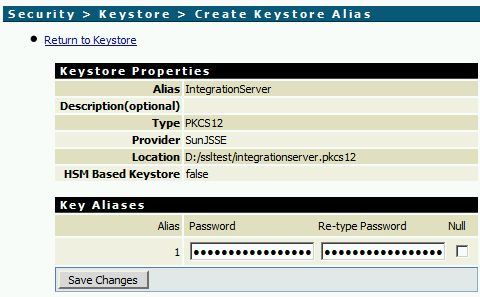 Add a Keystore Alias in webMethods Integration Server