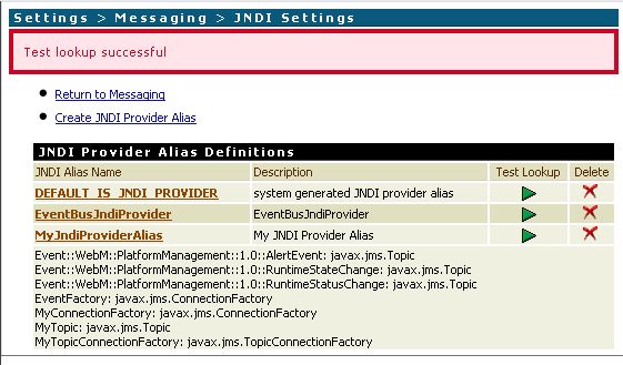 Test JNDI Alias in Integration Server