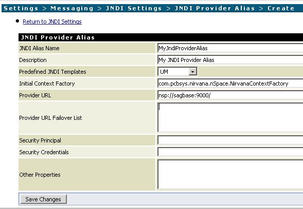 Create JNDI Alias in Integration Server