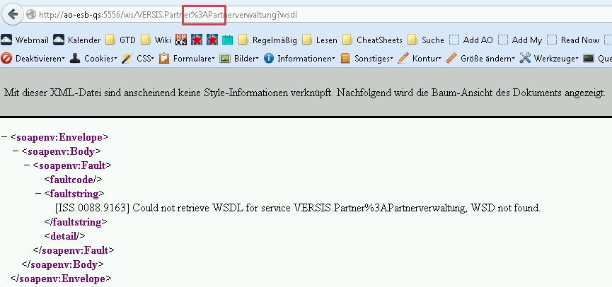 [ISS.0088.9163] Could not retrieve WSDL for service ..., WSD not found.