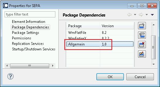 Configure Package Dependencies in Integration Server