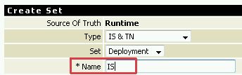Create and name a Deployment Set for Integration Server in WmDeployer